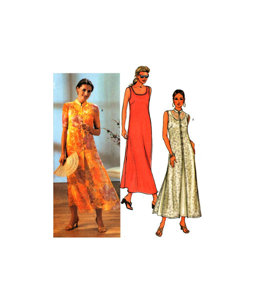 Butterick 3771 Sleeveless or Short Sleeved Duster and Dress, Uncut, Factory Folded Sewing Pattern Size 14-18