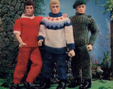 1980s Clothes for GI Joe Action Man Style Doll Patterns Instant Download PDF 5 pages