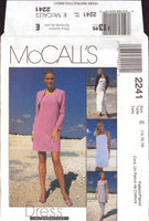 McCall's 2241 Dress in Two Lengths, Pants and Lined Shrug, Uncut, Factory Folded Sewing Pattern Size 14-18