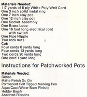 Vintage 70s Patchwork Macrame Plant Hanger Pattern Instant Download PDF 2 pages