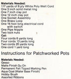 Vintage 70s Patchwork Macrame Plant Hanger Pattern Instant Download PDF 2 pages