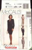 McCall's 6924 Sewing Pattern Dress Jacket Skirt Size 8-10-12 Uncut