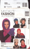 McCall's 7805 Unisex Polar Fleece Caps/Headwear, Uncut, Factory Folded Sewing Pattern Head Size 22-24