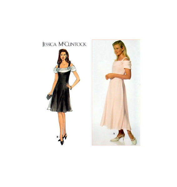 Simplicity 7461 Jessica McClintock Lined Formal, Bridesmaid, Evening Dress, Uncut, Factory Folded Sewing Pattern Size 6-10