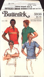 Butterick 5936 Men's Fitted Shirts with Self or Contrast Collar, Uncut, Factory Folded, Sewing Pattern Size 40 or 42