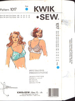 Kwik Sew 1017 Womens' Underwear: Tricot, Sheer or Lace Bras, Uncut, Factory Folded, Sewing Pattern Size 32 and 34 with Multi Cup Sizes