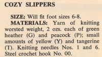 Vintage 70s House Slippers And Cozy Slippers Patterns Instant Download PDF 2 pages