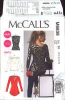 McCall's 6839 Sewing Pattern Tunic And Top Sizes 8-16 Uncut Factory Folded