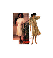 McCall's 2368 Diahann Carroll Dynasty Blouson Two Piece Dress, Uncut, Factory Folded, Sewing Pattern Size 10