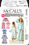 McCall's 6459 Child's Tops, Gowns, Shorts and Pants, Uncut, Factory Folded, Sewing Pattern Size 3-6