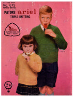 Patons 675 - 60s Knitting Patterns for Jumpers, Cardigans, Pullovers etc. for Men and Women Instant Download PDF 20 pages