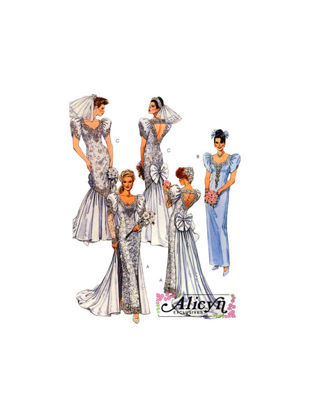 McCall's 5758 Alicyn Exclusives Bridal and Bridesmaid Gowns, Uncut, Factory Folded Sewing Pattern Size 10