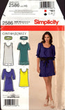 Simplicity 2586 Sewing Pattern Dress Tunic Size 6-14 Uncut Factory Folded