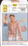 Burda 8516 Sewing Pattern, Women's Blouse, Size 10-20, Uncut, Factory Folded