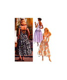 Butterick 4921 Eileen West Dropped Waist Dress with Flared Skirt and V-Back, Uncut, Factory Folded Sewing Pattern Size 12-16