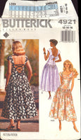 Butterick 4921 Eileen West Dropped Waist Dress with Flared Skirt and V-Back, Uncut, Factory Folded Sewing Pattern Size 12-16