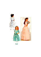 Butterick 4529 Girls' Formal or Bridesmaid Dress with Bustle Skirt in Two Lengths, Uncut, Factory Folded Sewing Pattern Size 12-14