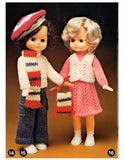 Patons C.38 23 Vintage 70s Knitted and Crocheted Doll Clothes Patterns for varying sized cm dolls, Instant Download PDF 44 pages