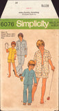 Simplicity 6076 Boys' Sleepwear: Long or Short Pyjamas / Pajamas, Uncut, Factory Folded, Sewing Pattern Size 12 Child