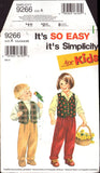 Simplicity 9266 Sewing Pattern Child's Pants Vest Size 2-6X Uncut Factory Folded