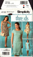 Simplicity 4118 Sewing Pattern Dress and Bag Size 8-16 Uncut Factory Folded