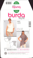 Burda 7340 Sewing Pattern Women's Shirt Size 10-22 Uncut Factory Folded