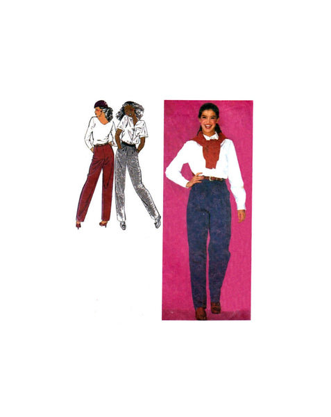 Simplicity 9606 Loose Fitting, Front Pleated, Tapered Jeans, Uncut, Factory Folded Sewing Pattern Size 11-12 Junior