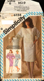 Simplicity 6154 Jessica McClintock T-Shaped Dress with Collar Variations, Uncut, Factory Folded Sewing Pattern Size 12