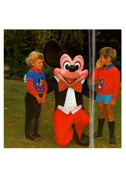 Vintage Mickey Mouse and Donald Duck Sweaters Knitting Patterns Instant Download PDF 3 pages