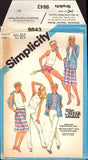 Simplicity 9843 Sewing Pattern Skirt Top Pants Shorts Jacket Size 14 PARTLY CUT