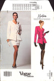 Vogue Paris Original 2841 Montana Lined, Peplum Jacket and Slightly Tapered Skirt, Uncut, Factory Folded Sewing Pattern Size 6-8-10