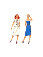 Butterick 3038 Fitted Sundress with Button Trim and Short Sleeve Jacket, Uncut, Factory Folded Sewing Pattern Size 14