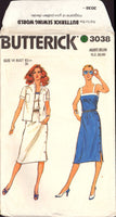 Butterick 3038 Fitted Sundress with Button Trim and Short Sleeve Jacket, Uncut, Factory Folded Sewing Pattern Size 14