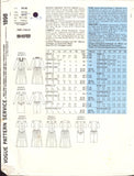 Vogue 1898 Dress, Sewing Pattern Size 8-10-12 CUT