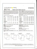 Butterick 5754 Women's Tops, Uncut Factory Folded Sewing Pattern Size 4-14