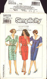 Simplicity 9609 Button Front, V-Neck Dress with Short Sleeves and Collar Variations, Sewing Pattern Multi Size 6-14