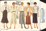 Vogue 1425 Sewing Pattern Skirt Size 10 Partially Cut, Complete