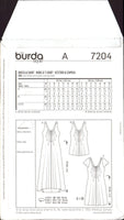 Burda 7204 Sewing Pattern Dress Shirt Size 8-20 Uncut Factory Folded