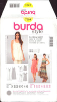 Burda 7204 Sewing Pattern Dress Shirt Size 8-20 Uncut Factory Folded