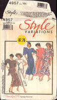 Style 4957 Dress, Sewing Pattern Size 10-16 Uncut Factory Folded