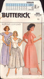 Butterick 3684 Kathryn Conover Evening Dress in Two Lengths with Pleated Sleeves, Uncut, Factory Folded Sewing Pattern Size 10