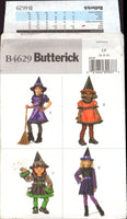 Butterick 4629 Toddler/Child's Witch Costumes, Uncut, Factory Folded Sewing Pattern Size 4-6