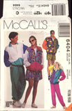 McCall's 6404 Loose Fitting Jacket with Style and Contrast Panel Variations, Pants & Shorts, Uncut, Factory Folded Sewing Pattern Size 34-36