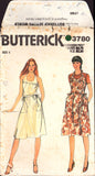 Butterick 3780 Back Wrap Dress or Jumper with Scoop Neckline, Uncut, Factory Folded, Sewing Pattern Size 8 or 12