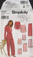 Simplicity 9630 Lined Jacket, Top, Skirt, Pants or Shorts, Uncut Factory Folded Sewing Pattern Size 16-22