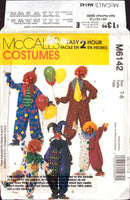 McCall's 6142 Child's Clown or Jester  Costumes, Uncut, Factory Folded Sewing Pattern Size 7-8