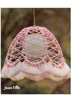 Vintage 70s "Jeune Fille" Macrame Lamp Shade Pattern Instant Download PDF 2 + 4 pages