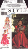 Style 2427 Sewing Pattern, Girls' Bridesmaid Dresses, Size 6-11, CUT, COMPLETE