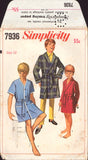 Simplicity 7936 Boys' Robe, Sewing Pattern, Size 12, PARTIALLY CUT, COMPLETE