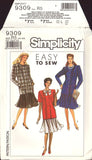 Simplicity 9309 Two-piece Dress, Sewing Pattern, Uncut, Factory Folded, Multi-Size 14-22